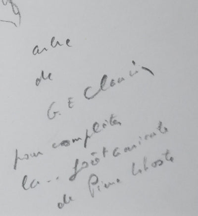 Autographe original de Georges Emmanuel CLANCIER (photo de détail 3) - Crédit photo : Galerie Art.Paris