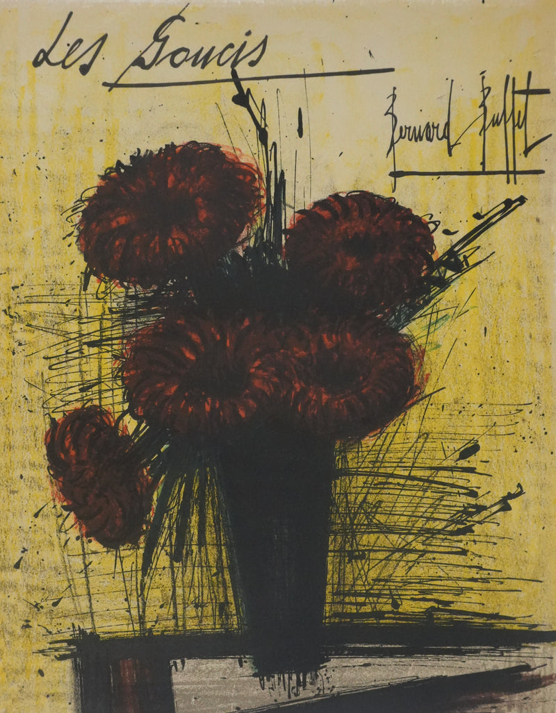 Bernard BUFFET : Les soucis, Lithographie originale signée