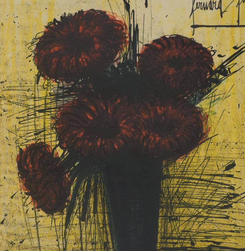 Bernard BUFFET : Les soucis, Lithographie originale signée