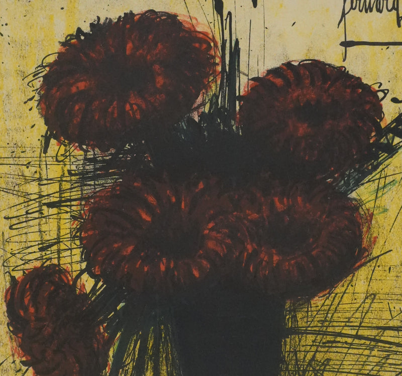 Bernard BUFFET : Les soucis, Lithographie originale signée