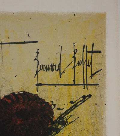 Bernard BUFFET : Les soucis, Lithographie originale signée