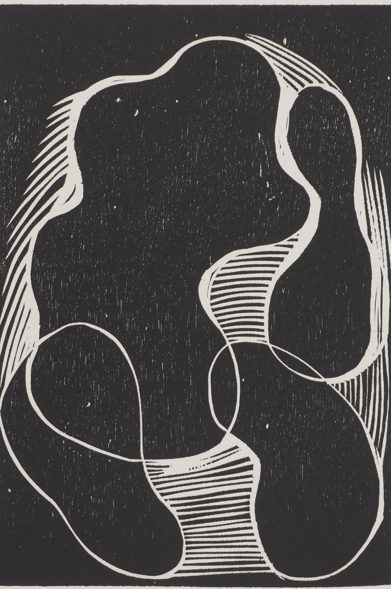 Claude BOGRATCHEW : Etreinte abstraite, Gravure originale