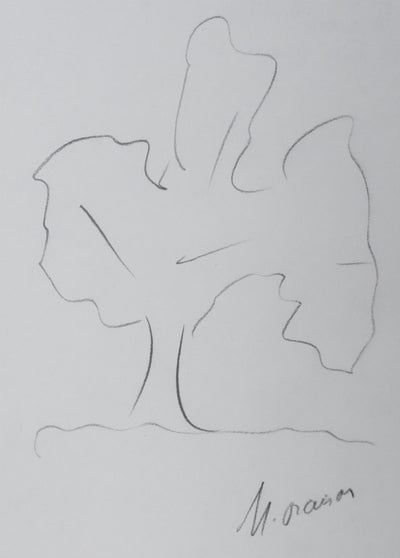 Marc ORAISON : L'arbre de la spiritualité, Autographe et dessin original signé