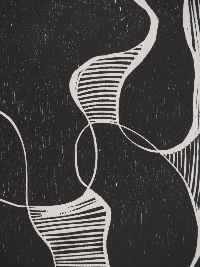 Claude BOGRATCHEW : Etreinte abstraite, Gravure originale