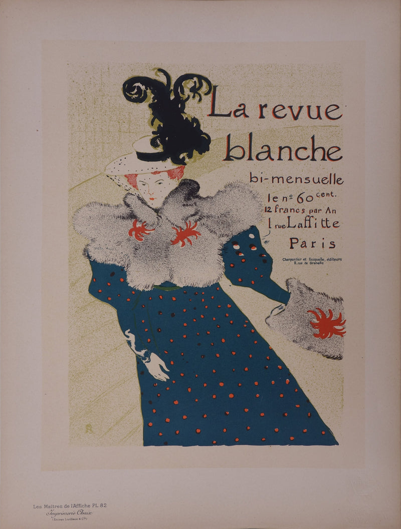 Henri DE TOULOUSE LAUTREC : La revue blanche, Lithographie originale signée