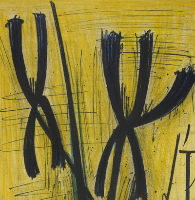 Bernard BUFFET : L'iris, Lithographie originale signée