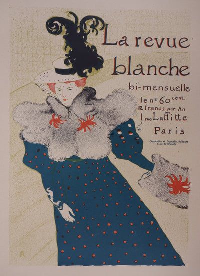 Henri DE TOULOUSE LAUTREC : La revue blanche, Lithographie originale signée