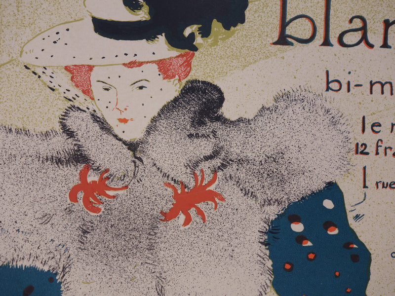 Henri DE TOULOUSE LAUTREC : La revue blanche, Lithographie originale signée