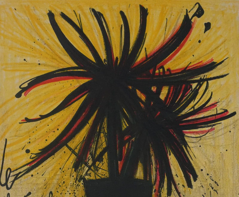 Bernard BUFFET : Le chrysanthème du Japon, Lithographie originale signée