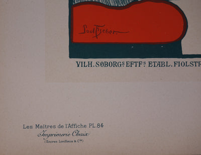 Paul FISCHER : Café mondain, Lithographie originale signée