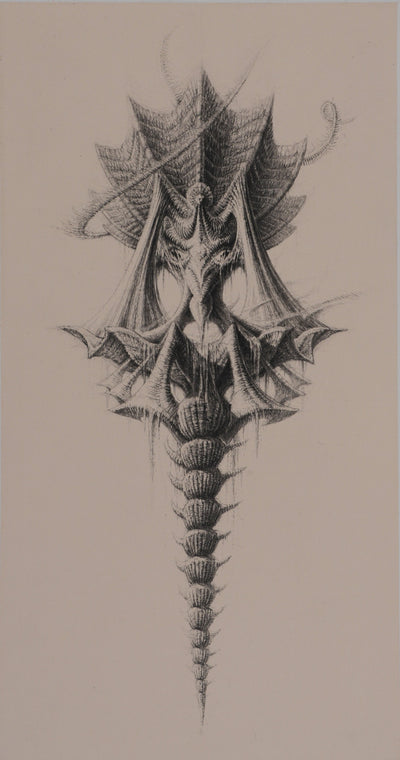 Jean Michel MATHIEUX-MARIE : Créature marine, Gravure originale