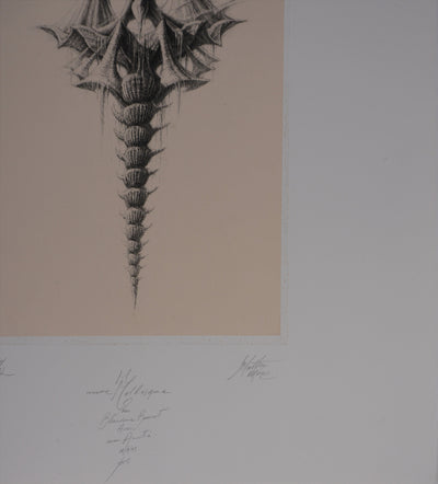 Jean Michel MATHIEUX-MARIE : Créature marine, Gravure originale