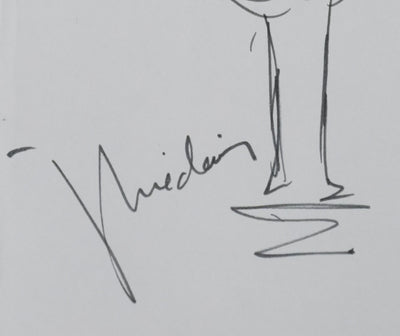 Jacques MEDECIN : L'arbre du sud, Autographe et dessin original signé