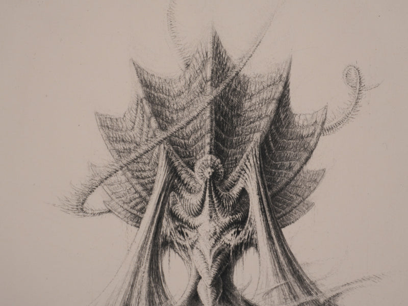 Jean Michel MATHIEUX-MARIE : Créature marine, Gravure originale