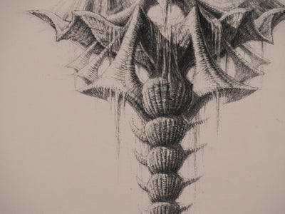 Jean Michel MATHIEUX-MARIE : Créature marine, Gravure originale