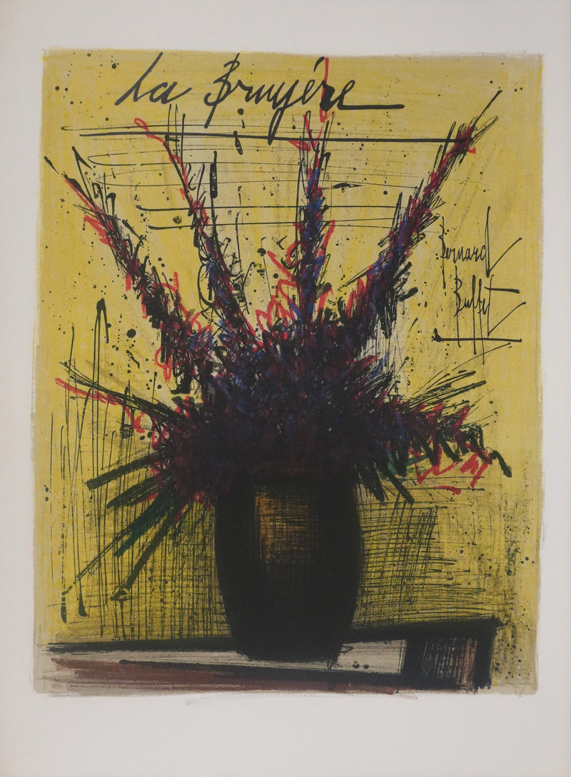 Bernard BUFFET : La bruyère, Lithographie originale signée