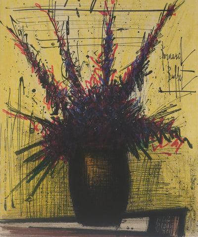 Bernard BUFFET : La bruyère, Lithographie originale signée