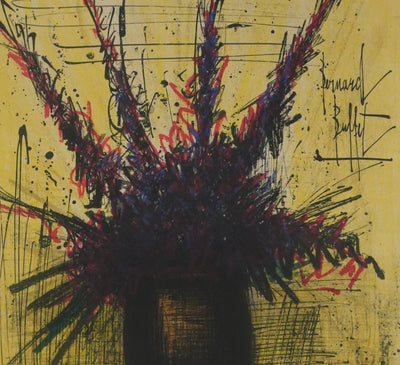 Bernard BUFFET : La bruyère, Lithographie originale signée