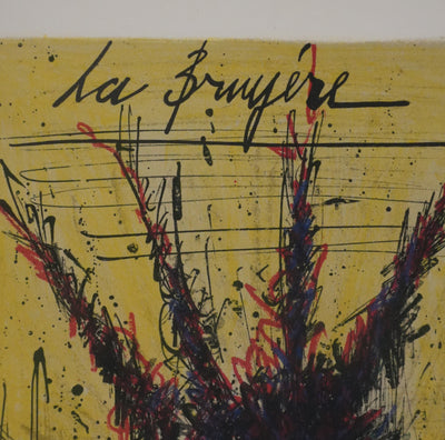 Bernard BUFFET : La bruyère, Lithographie originale signée