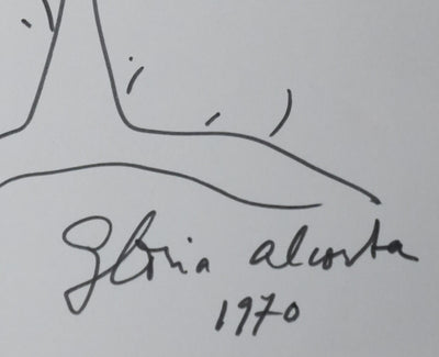 Autographe original de Gloria ALCORTA (photo de détail 3) - Crédit photo : Galerie Art.Paris