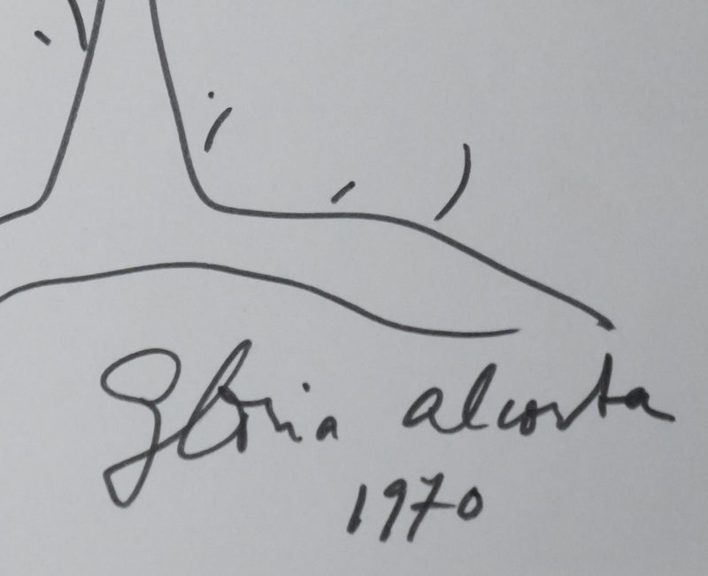 Autographe original de Gloria ALCORTA (photo de détail 3) - Crédit photo : Galerie Art.Paris