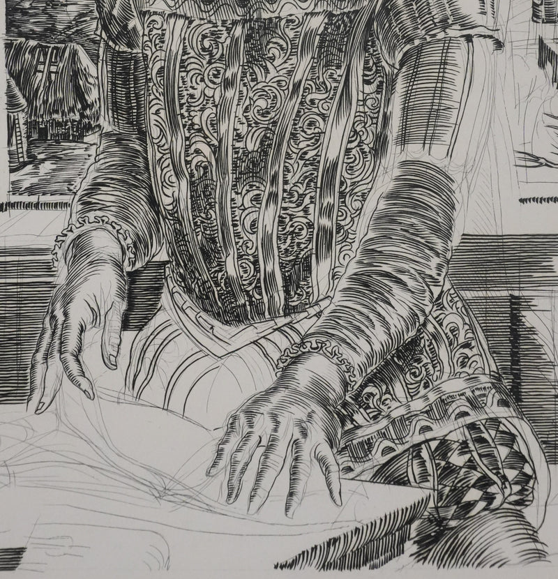 Albert DECARIS : Portrait de Ronsard, Gravure originale signée