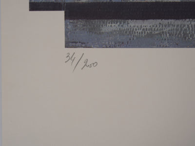 David CHAMBARD : Buste féminin et oiseaux, Lithographie originale signée