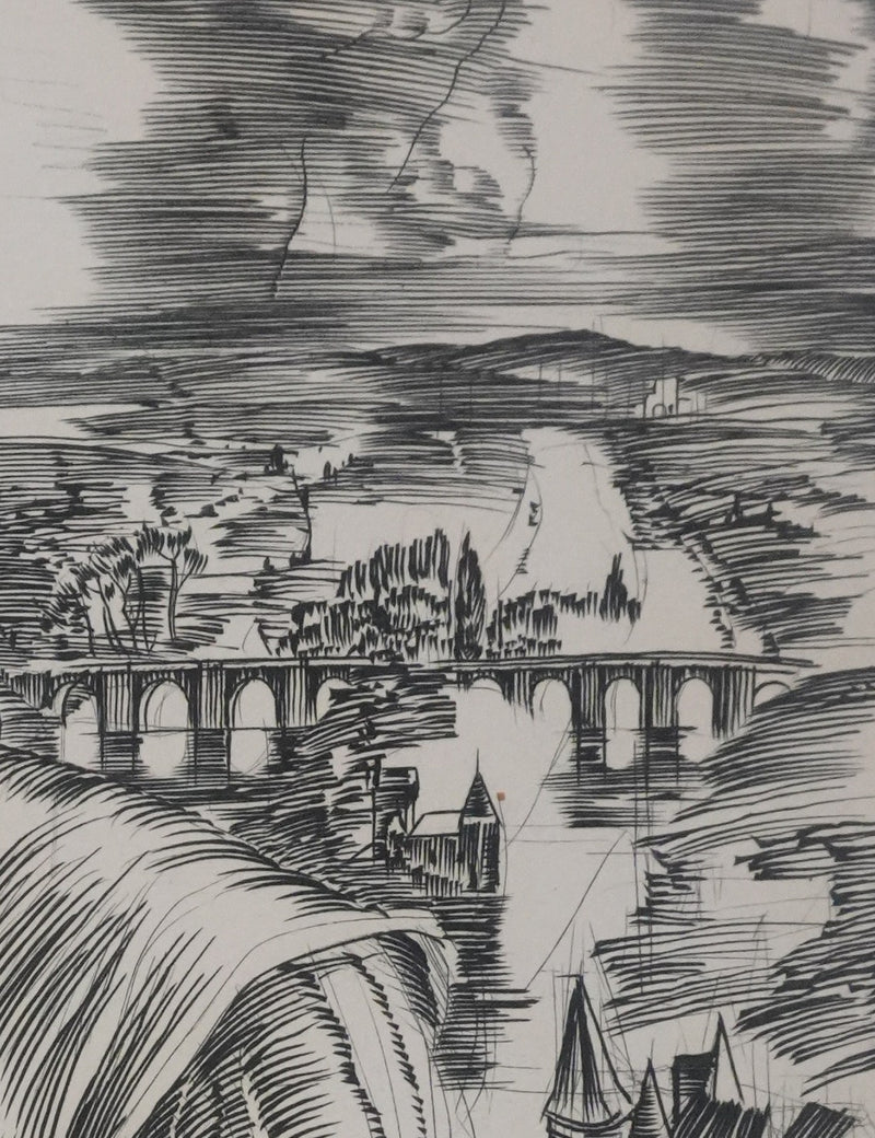 Albert DECARIS : Portrait de Ronsard, Gravure originale signée