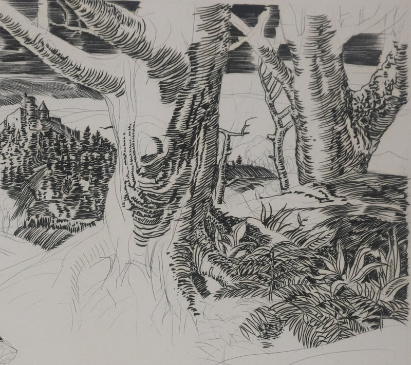 Albert DECARIS : Après la lutte, Gravure originale signée