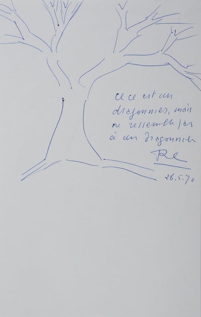 Autographe original de Roger CAILLOIS (vue générale) - Crédit photo : Galerie Art.Paris