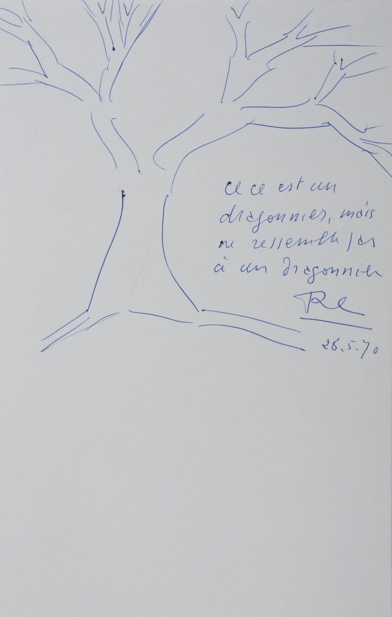Autographe original de Roger CAILLOIS (vue générale) - Crédit photo : Galerie Art.Paris
