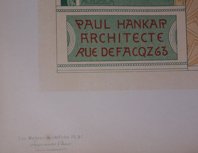 Adolphe CRESPIN : L'architecte, Lithographie originale signée
