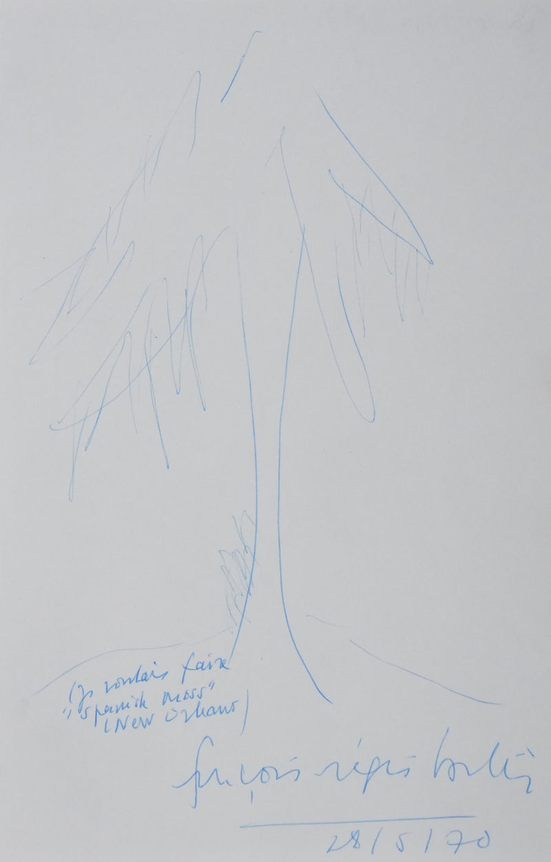 Autographe original de François REGIS BASTIDE (vue générale) - Crédit photo : Galerie Art.Paris