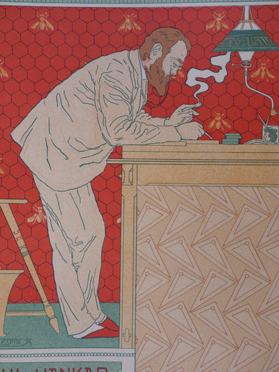 Adolphe CRESPIN : L'architecte, Lithographie originale signée