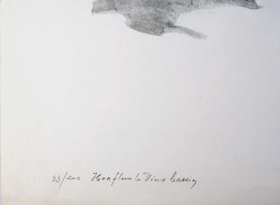 Pierre BOUDET : Port de Honfleur, Lithographie originale signée