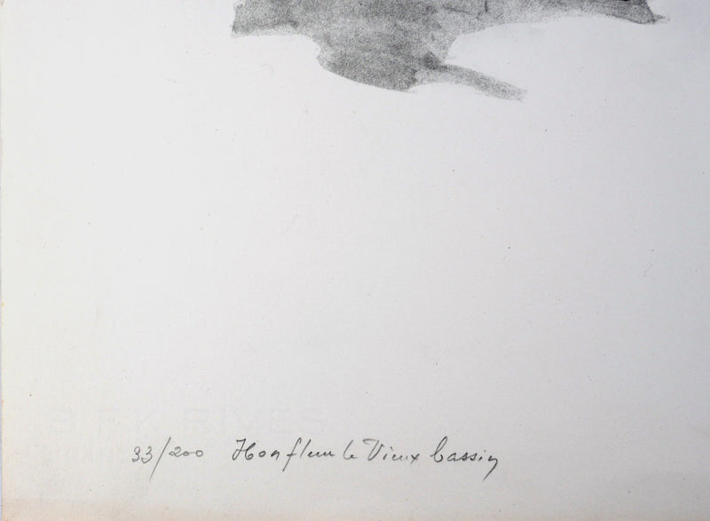 Pierre BOUDET : Port de Honfleur, Lithographie originale signée