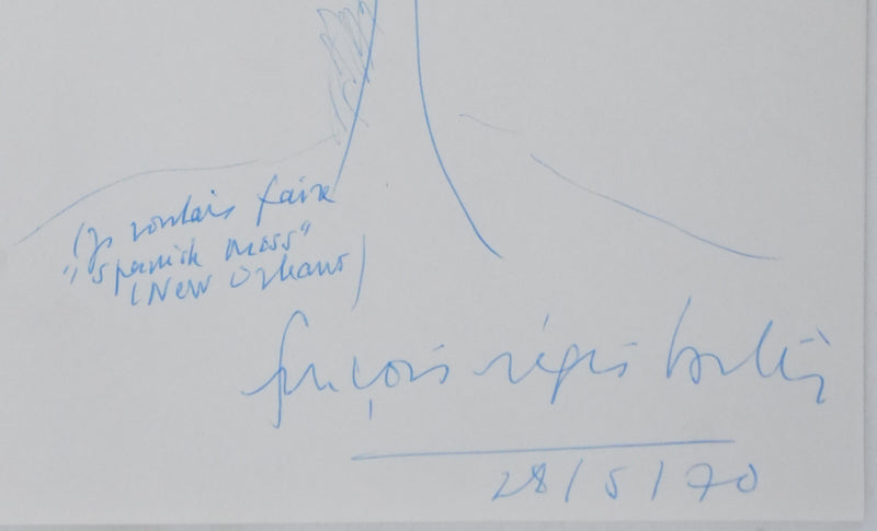 Autographe original de François REGIS BASTIDE (photo de détail 2) - Crédit photo : Galerie Art.Paris