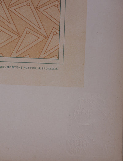 Adolphe CRESPIN : L'architecte, Lithographie originale signée