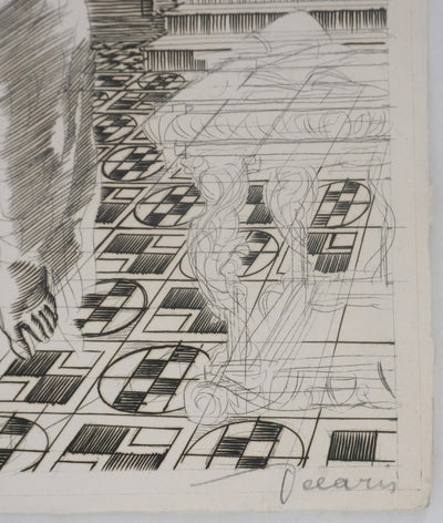 Albert DECARIS : L'image de la France pillée, Gravure originale signée