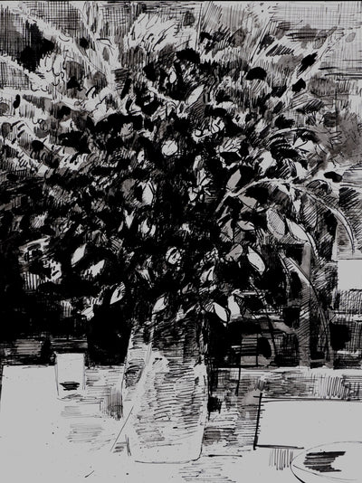 Maurice GENIS : Le bouquet, Dessin original signé