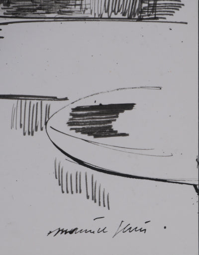 Maurice GENIS : Le bouquet, Dessin original signé