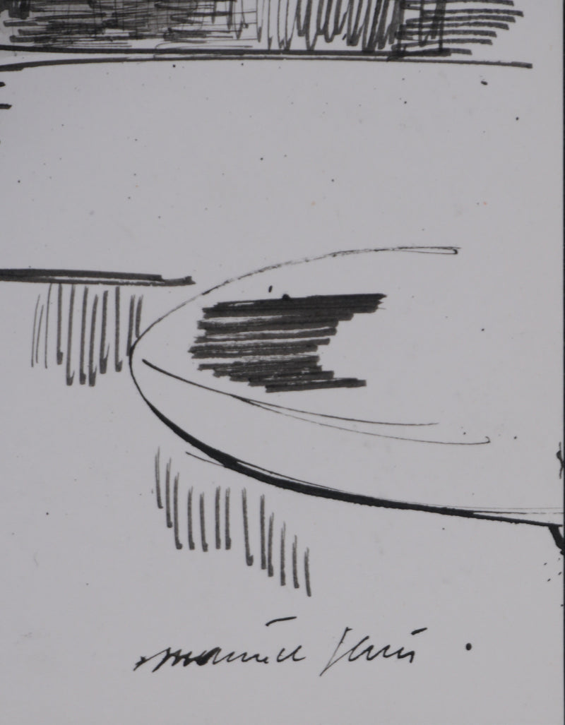 Maurice GENIS : Le bouquet, Dessin original signé