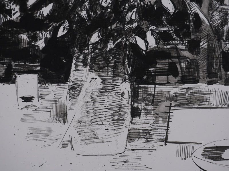 Maurice GENIS : Le bouquet, Dessin original signé