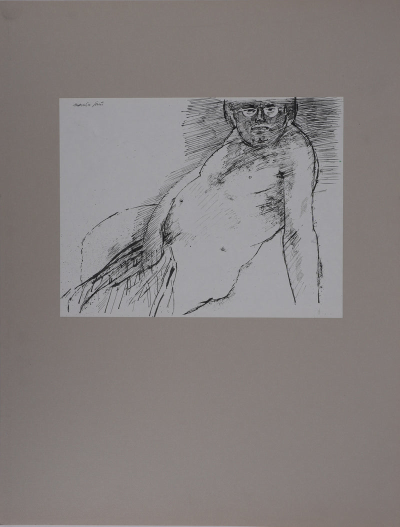 Maurice GENIS : Nu masculin, Dessin original signé