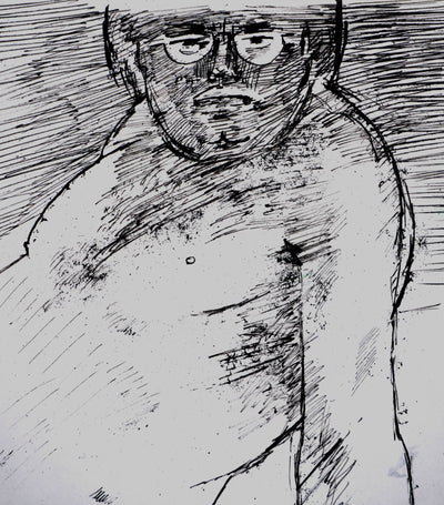 Maurice GENIS : Nu masculin, Dessin original signé