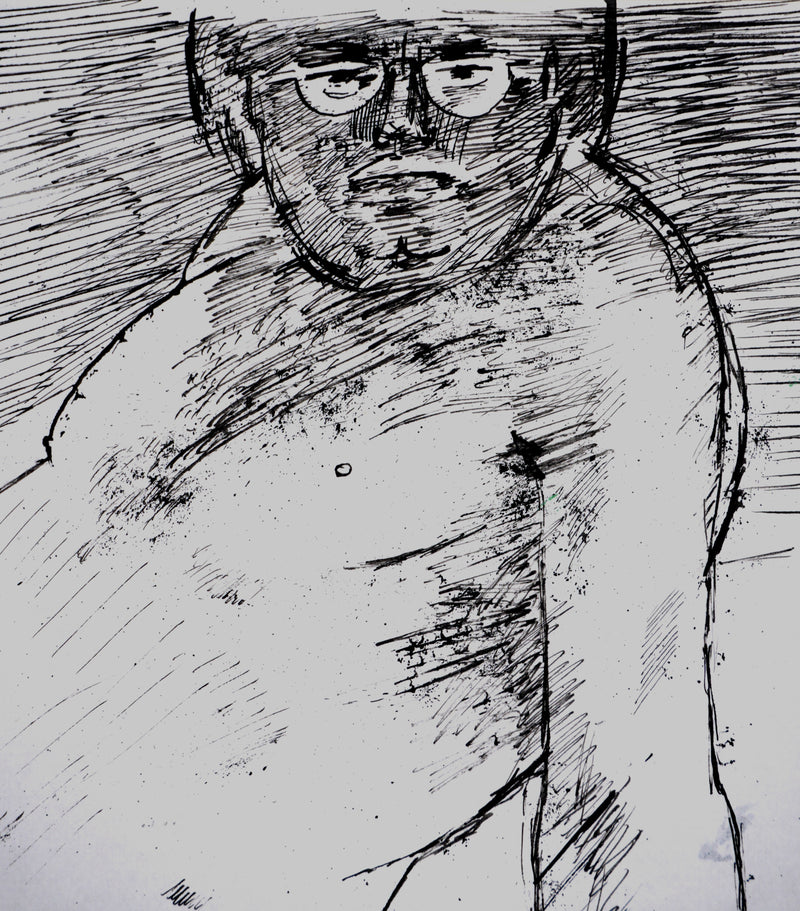 Maurice GENIS : Nu masculin, Dessin original signé