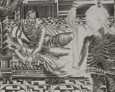 Albert DECARIS : Le squelette de la nuit, Gravure originale signée