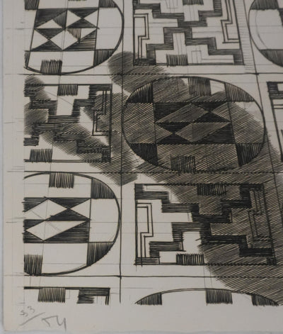 Albert DECARIS : Le squelette de la nuit, Gravure originale signée