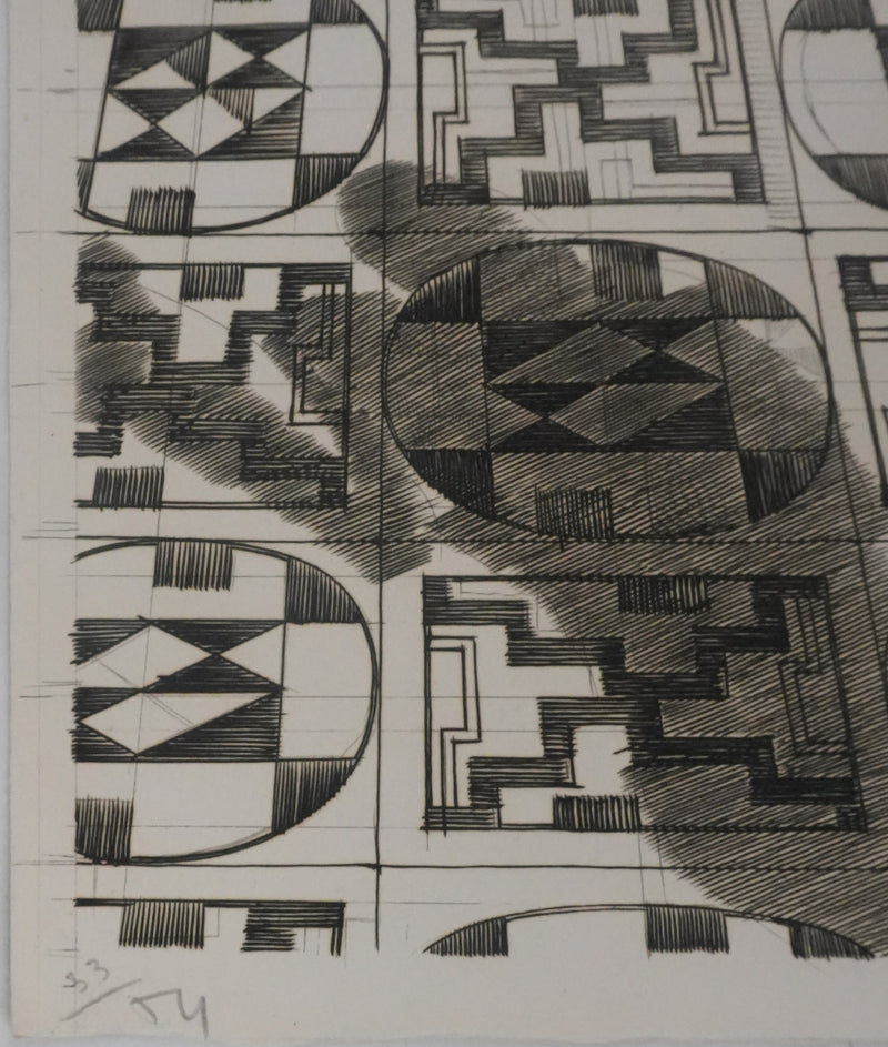 Albert DECARIS : Le squelette de la nuit, Gravure originale signée