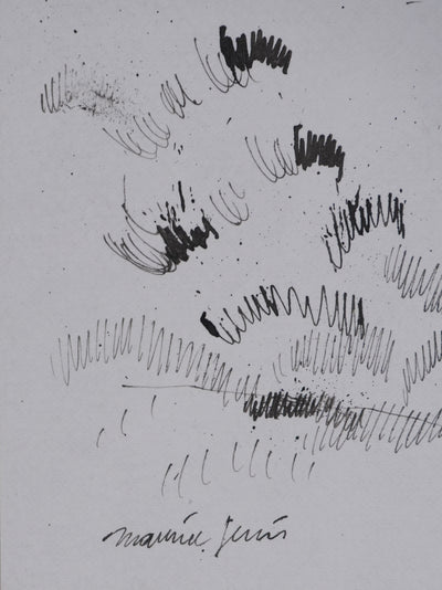 Maurice GENIS : Les arbres au bord de mer, Dessin original signé